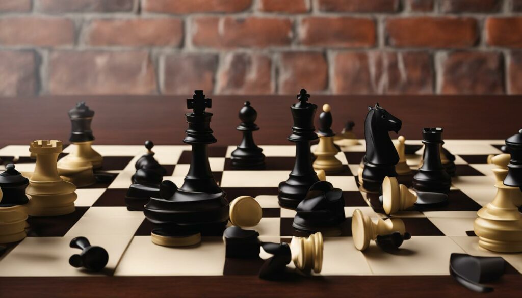 Schaakbord met schaakstukken